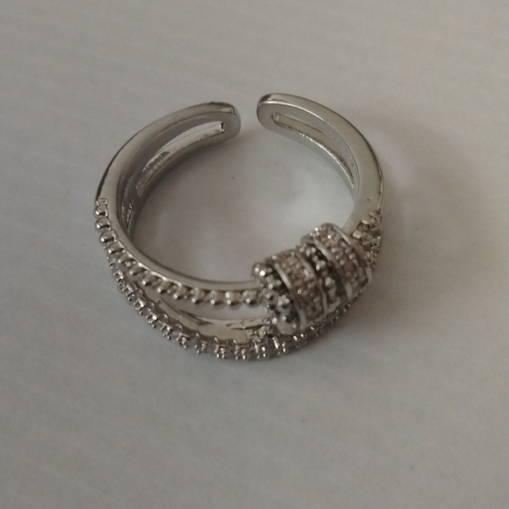 ✨New Sterling Silver Anti Anxiety Fidget Spinner Ring